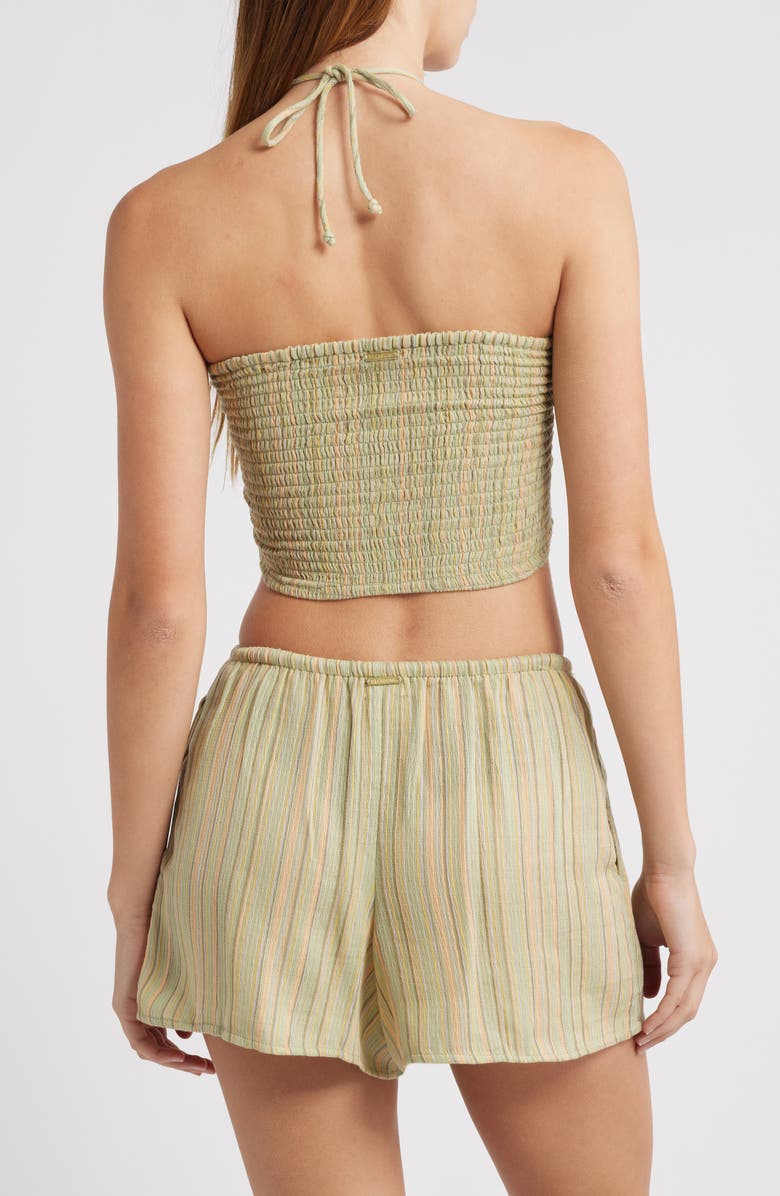 Billabong Summer Sunshine Smocked Crop Tank, Alternate, color, Pistachio