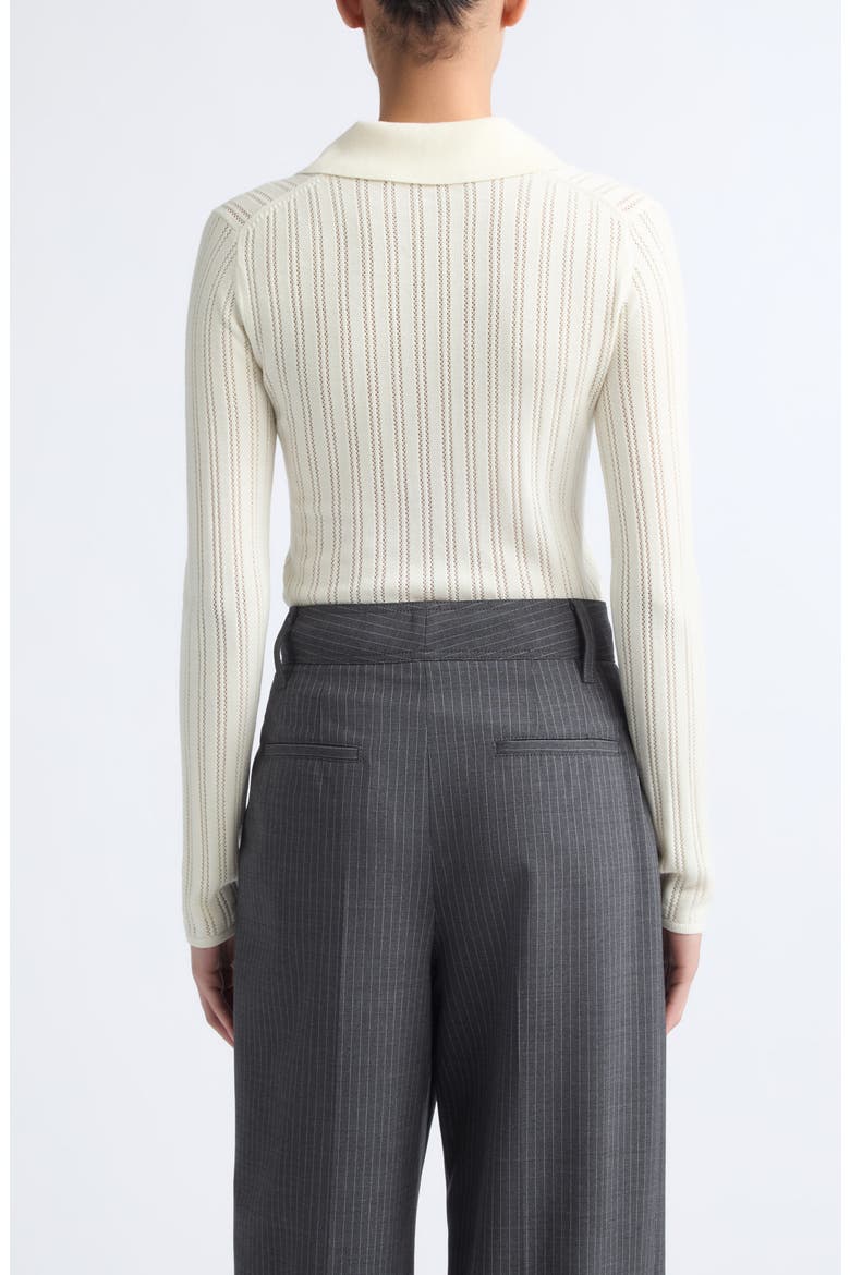 Thermal Merino Wool Polo, Alternate, color, IVORY