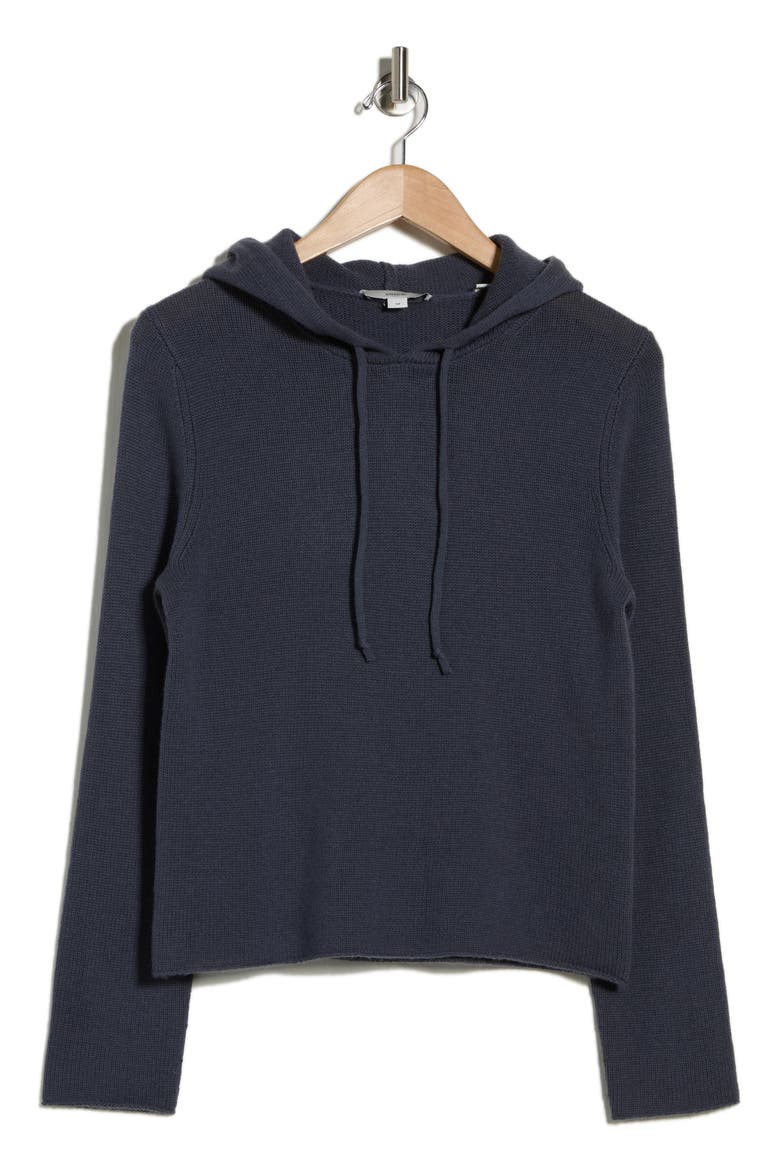 Wool & Cashmere Hoodie, Alternate, color, OBSIDIAN