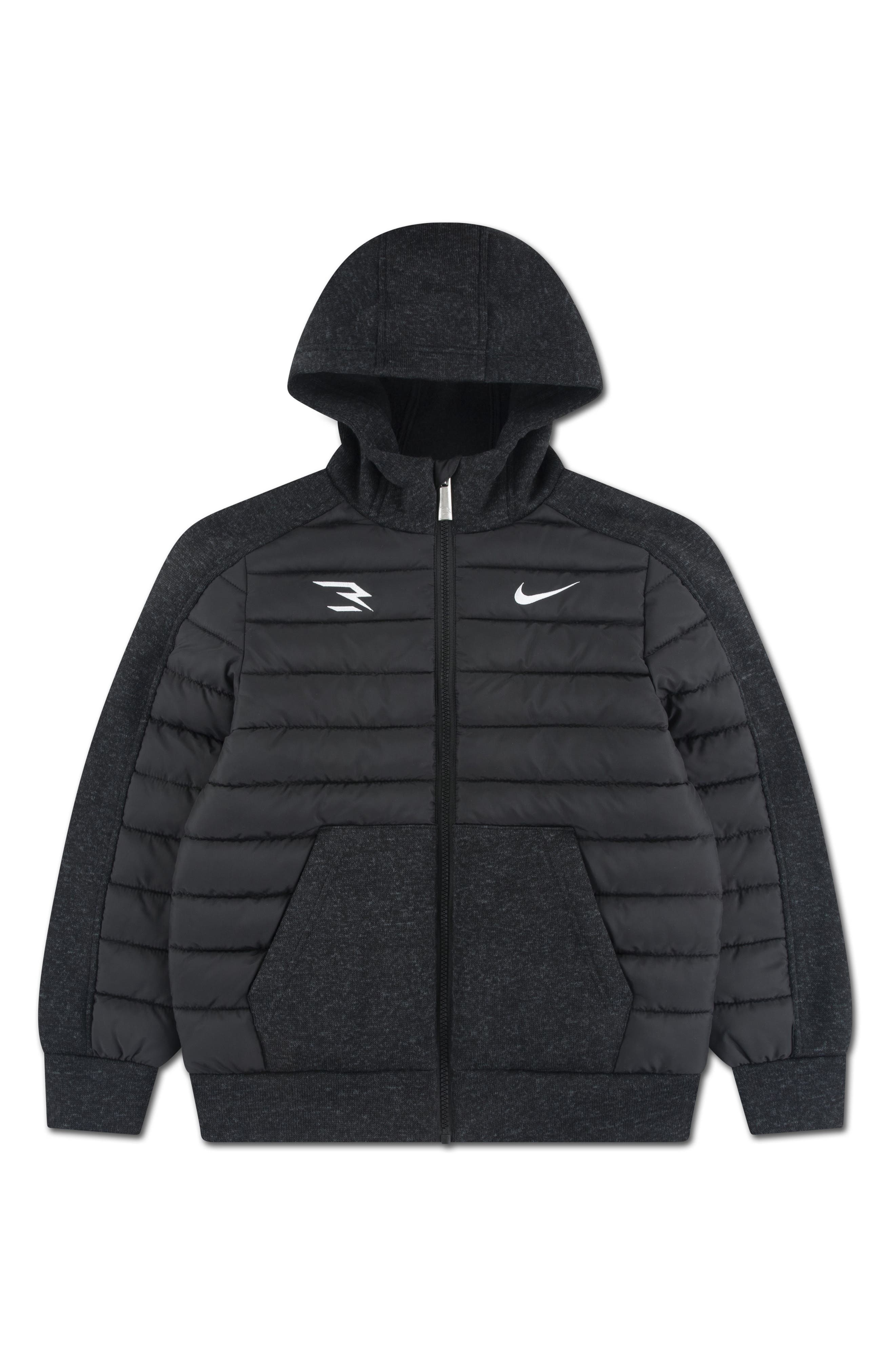 Kids' Hybrid Hooded Puffer Jacket
