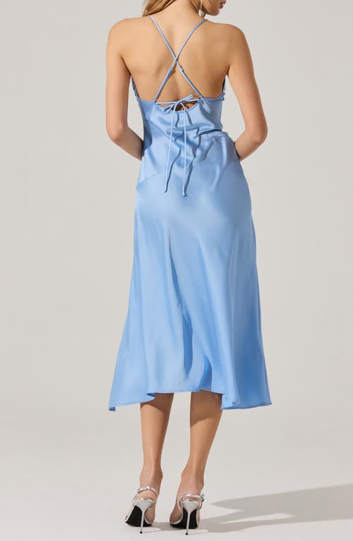 Astr The Label Cowl Neck Slipdress In Sky Blue