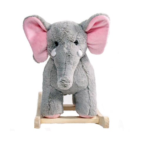 Rocking Elephant With Music, Plush Rideon Toy