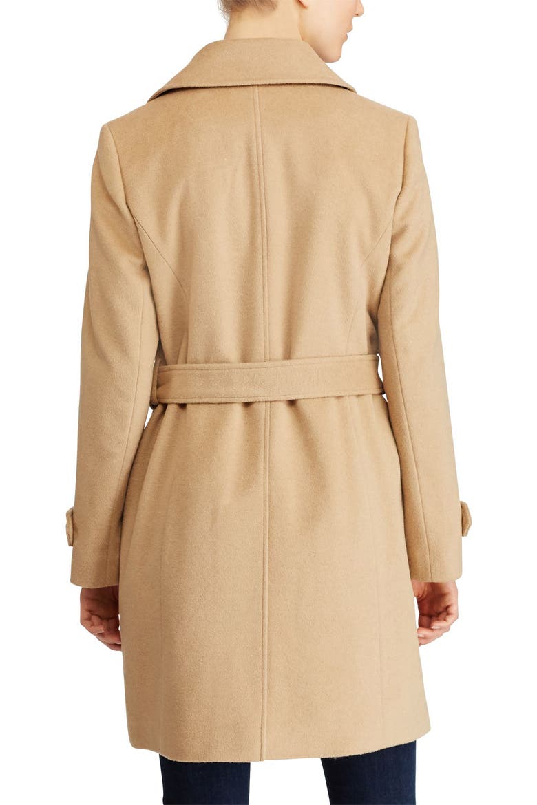 Wool Blend Trench Coat, Alternate, color, CAMEL