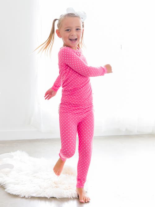 Rufflebutts Softsnooze Toddler Girls Ruffle Long Sleeve Pajama Set In Pink