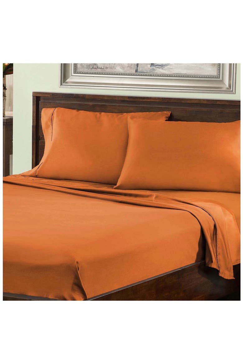 Solid 800 Thread Count Sateen Sheet Set, Alternate, color, RUST