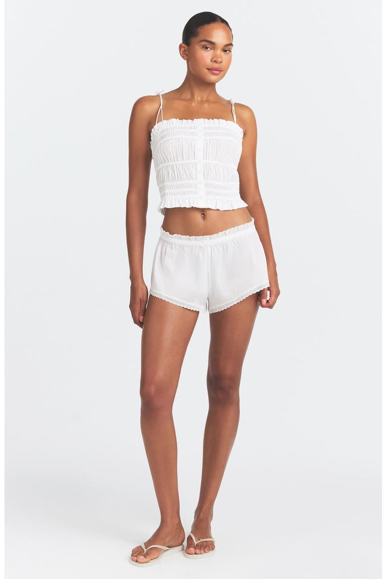 Poplin Apparel Ruffle Camisole, Alternate, color, SNOW