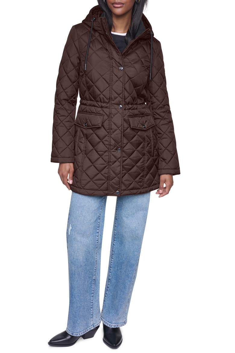 Quilted Hood Jacket, Alternate, color, BITTER