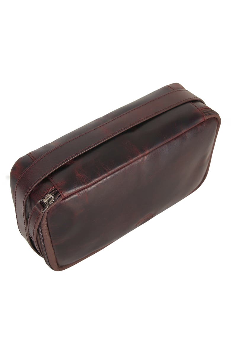 Mancini Buffalo Collection Classic Toiletry Kit, Alternate, color, Brown