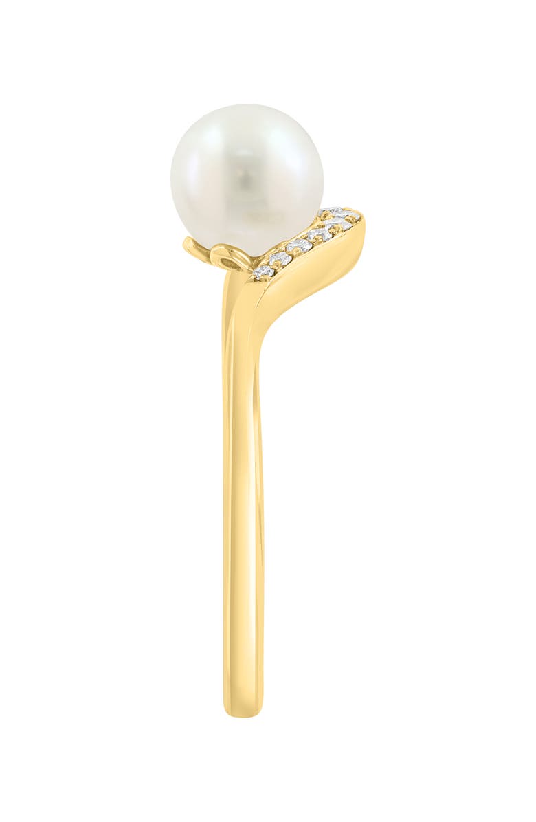 EFFY Diamond & Freshwater Pearl Ring, Alternate, color, White