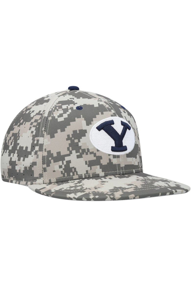 Men's Nike Camo BYU Cougars Aero True Baseball Performance Fitted Hat, Alternate, color, Camo