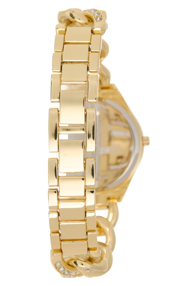 True Religion Iced Crystal Bracelet Watch, 33.2mm, Alternate, color, Gold