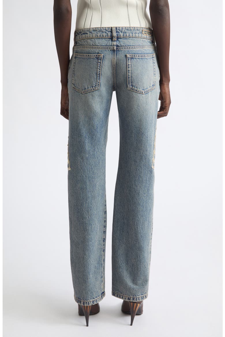 Embroidered Bootcut Jeans, Alternate, color, BLUE MIDWASH