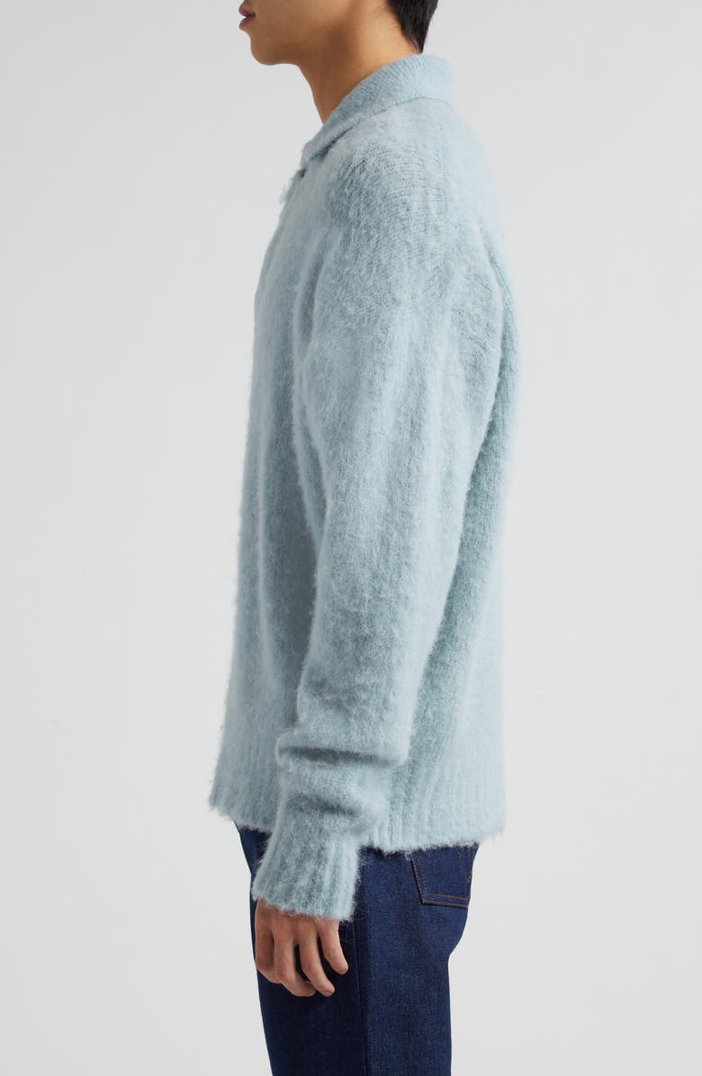 AMI PARIS Alpaca & Wool Blend Polo Sweater, Alternate, color, 