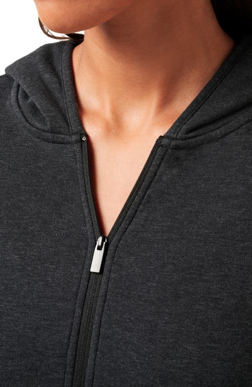 Travismathew Cloud Zip Hoodie In Heather Black