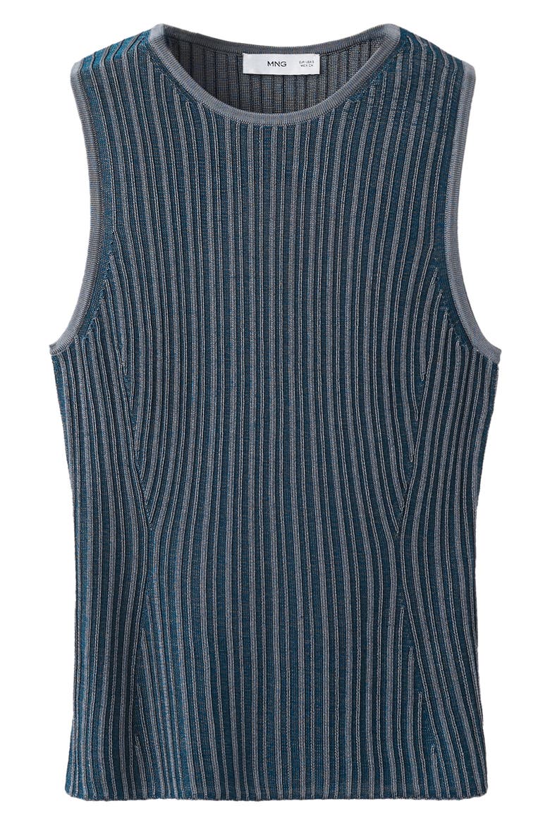 Ribbed Open Back Top, Main, color, DARK BLUE