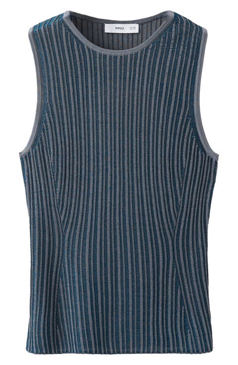 Ribbed Open Back Top
