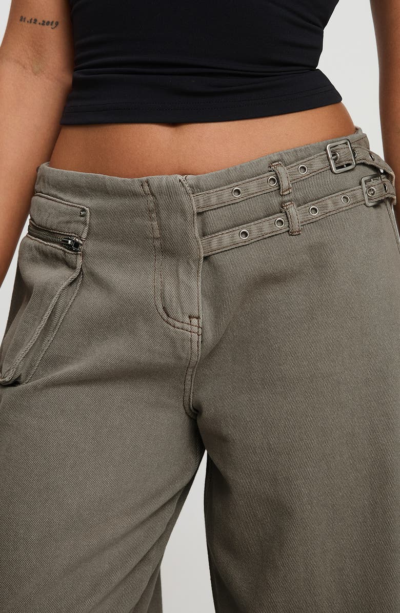 Princess Polly Paltrow Low Rise Wide Leg Cargo Jeans, Alternate, color, 