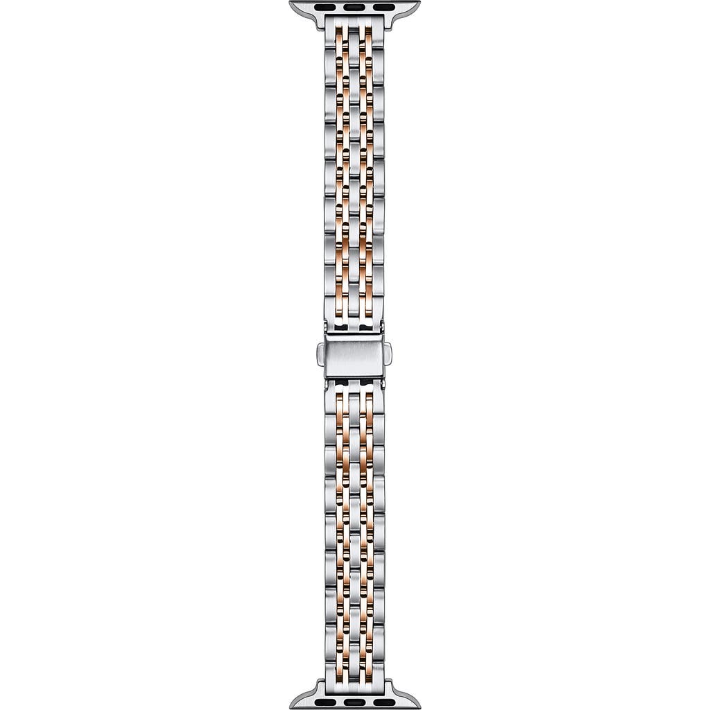 The Posh Tech Rainey Skinny Stainless Steel Apple Watch® Watchband In Metallic