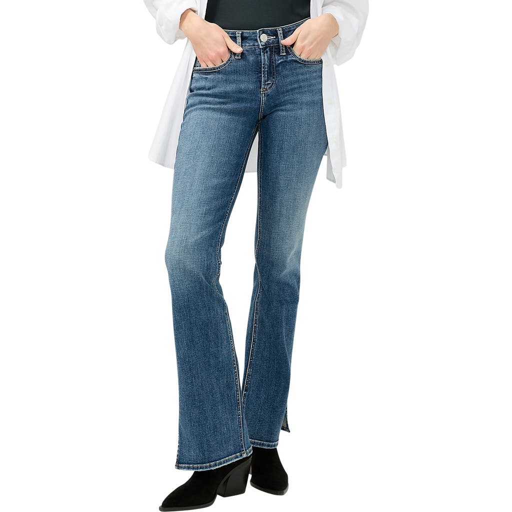 Silver Jeans Co. Suki Curvy Mid Rise Slim Bootcut Jeans In Blue