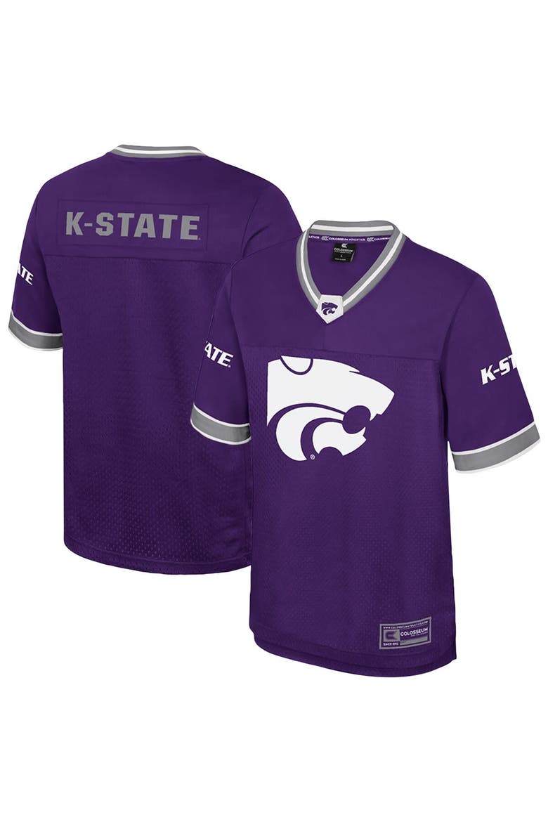 Men's Colosseum  Purple Kansas State Wildcats Nothing But The Hits Football Jersey, Main, color, Purple