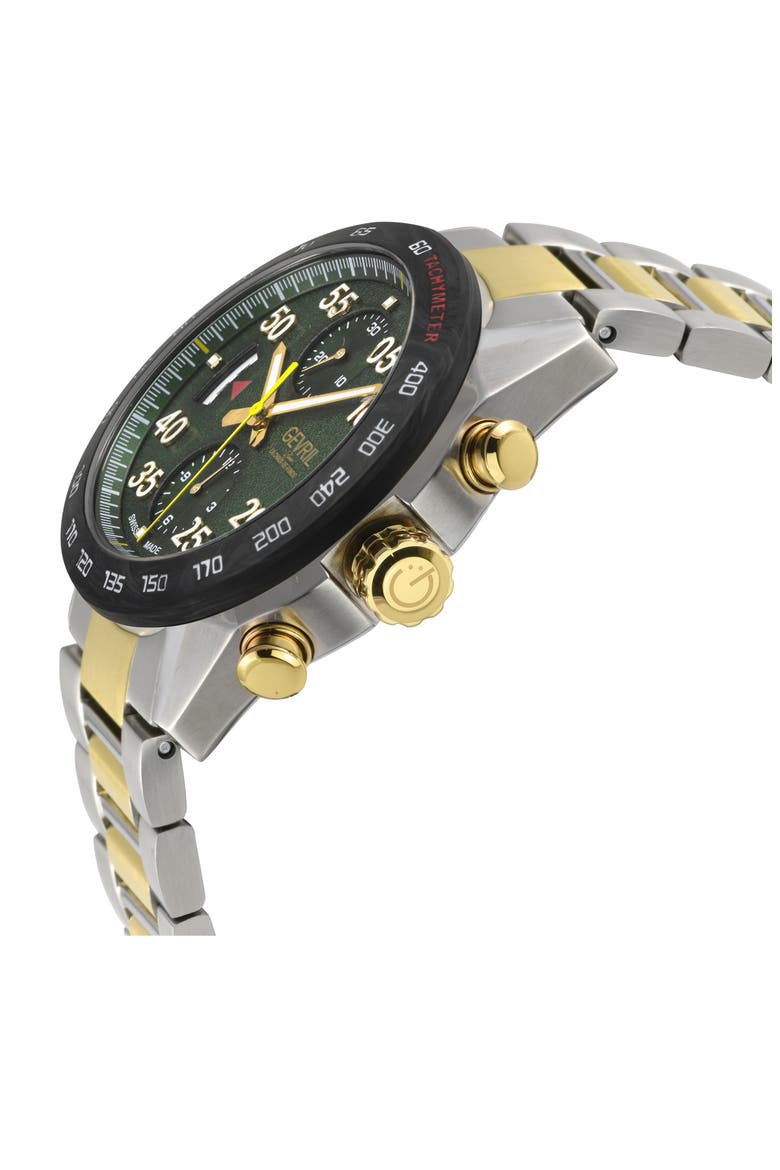 Ascari Chronograph Quartz Bracelet Watch, 42mm, Alternate, color, TWO TONE IPYG/ SS