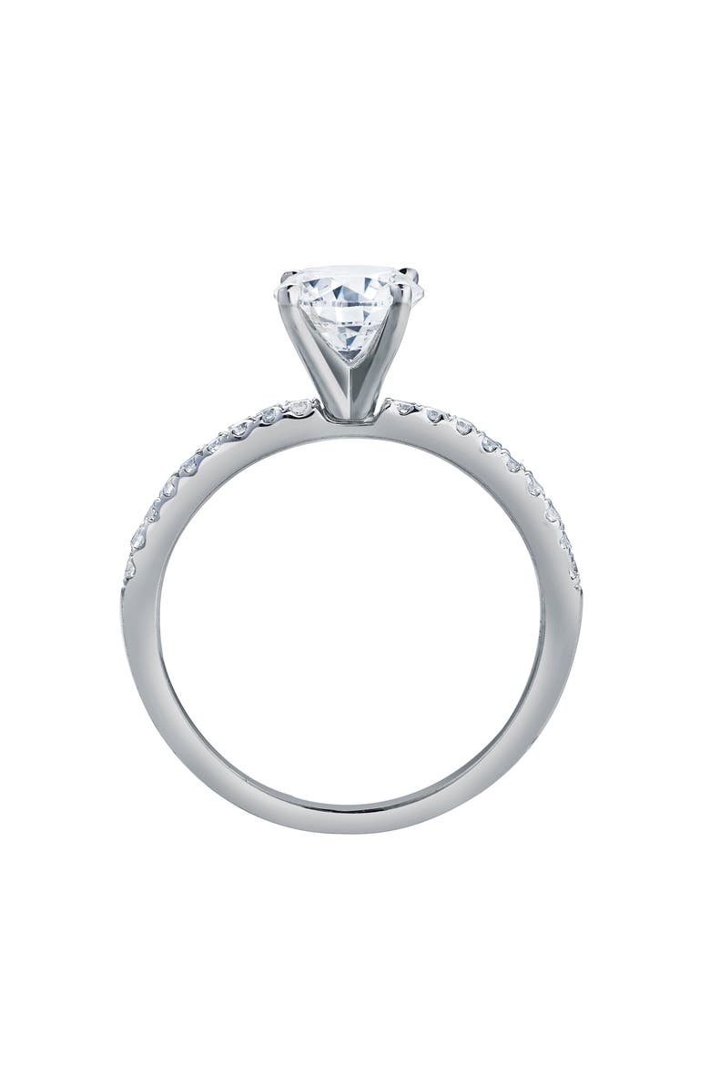 Kara 14K White Gold Round Lab Grown Diamond Engagement Ring - 1.15Ct, Alternate, color, 14K White Gold