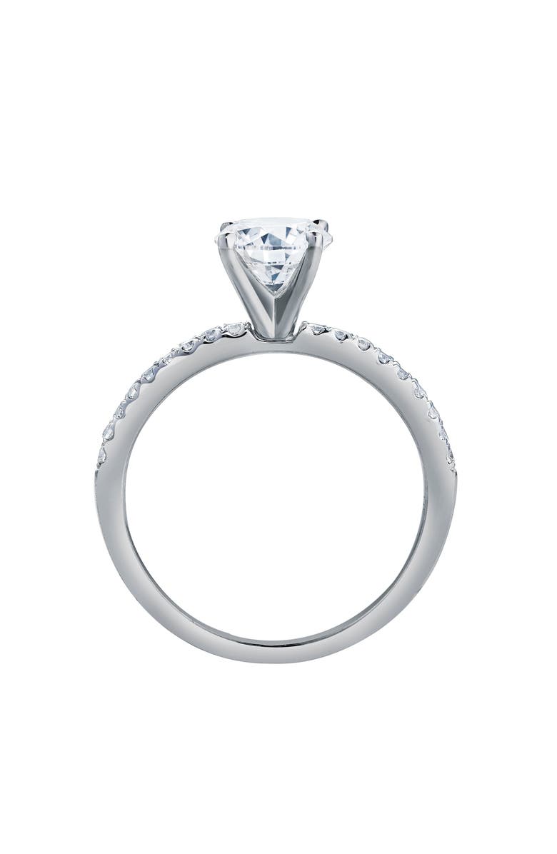 LuvMyJewelry Kara 14K White Gold Round Lab Grown Diamond Engagement Ring - 1.15Ct, Alternate, color, 14K White Gold