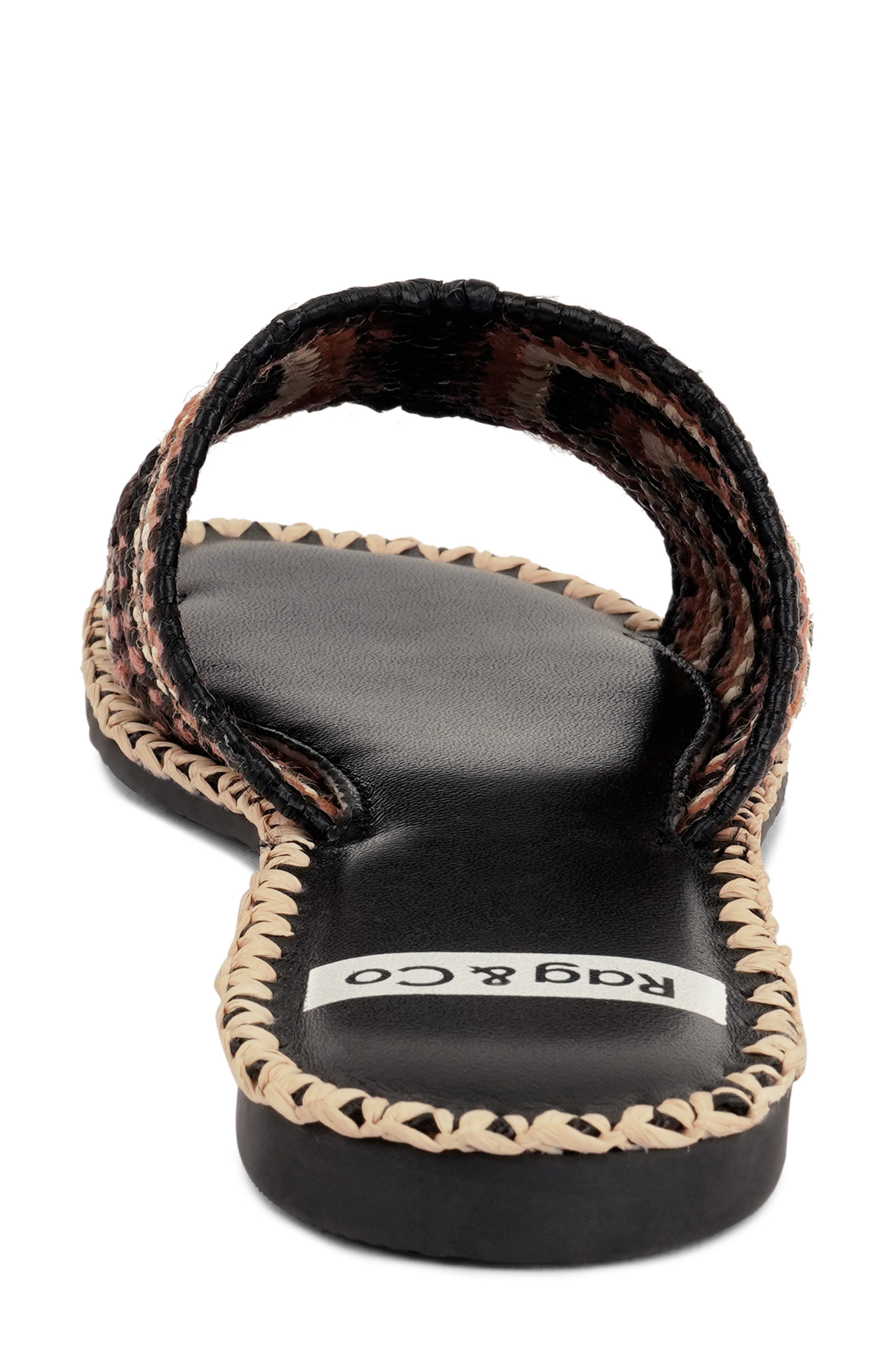 Rag & Co Kente Slide Sandal, Alternate, color, Black Multi