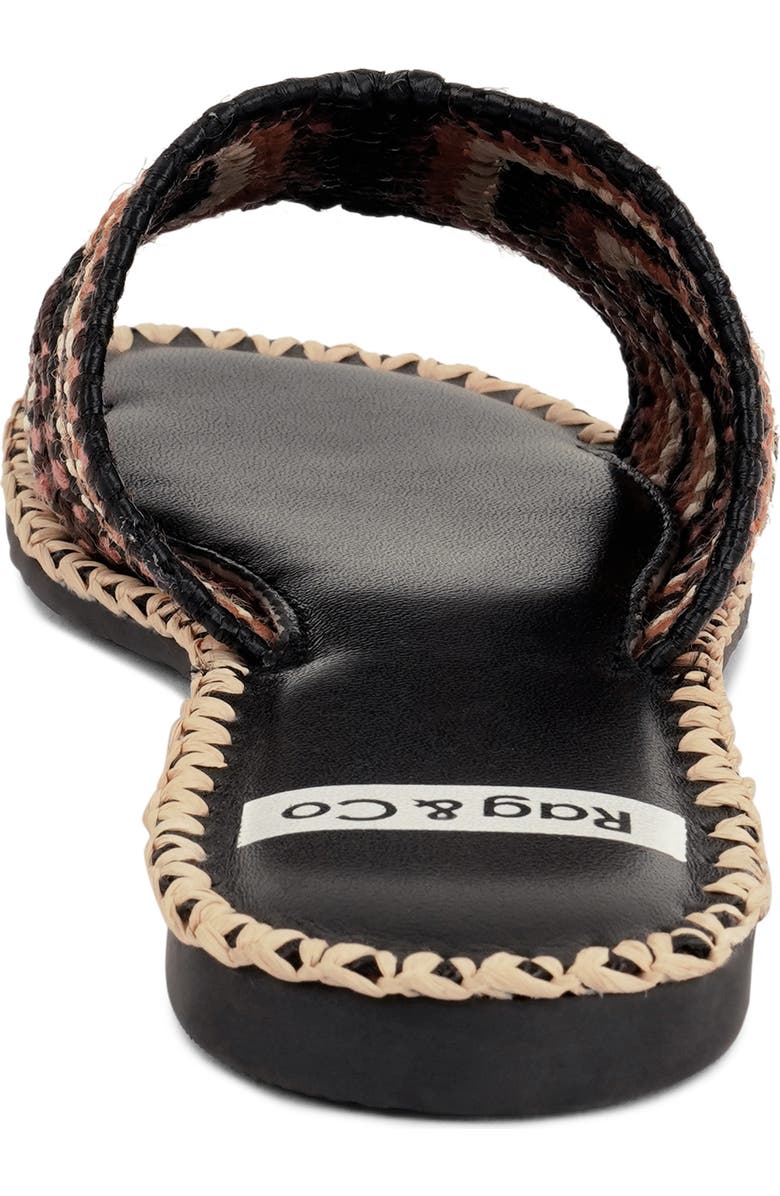 Rag & Co Kente Slide Sandal, Alternate, color, Black Multi