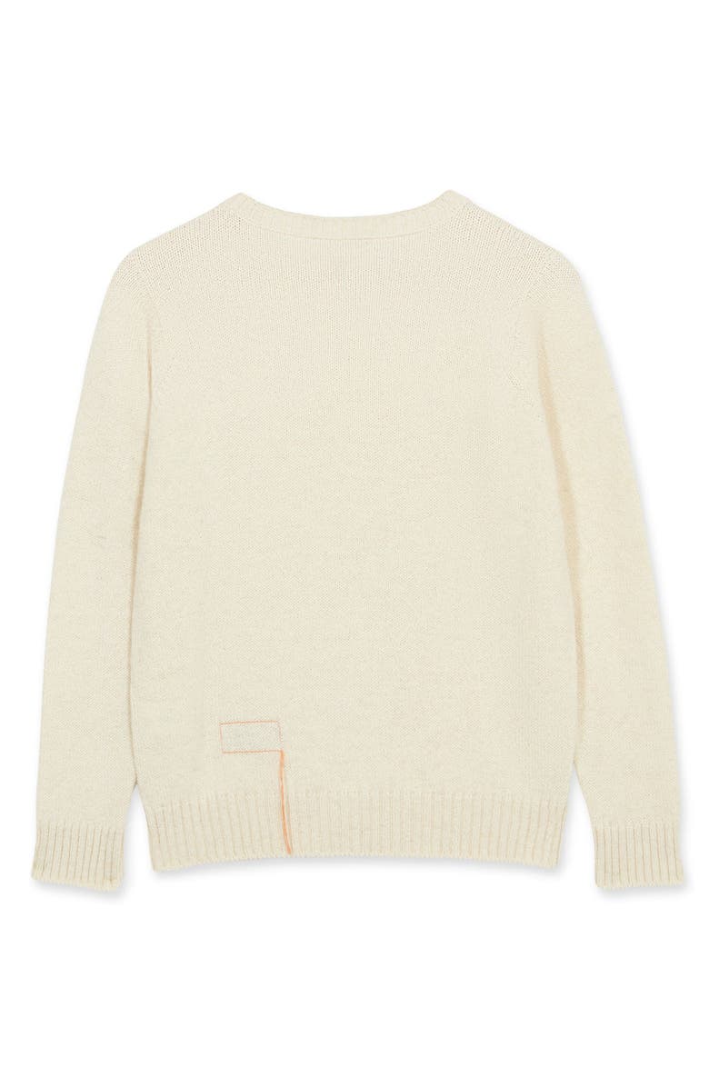 Fortela Marco Alpaca Round Neck Sweater, Alternate, color, Off White