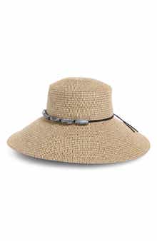 Vince Camuto Tweed Downbrim Bead Trim Hat