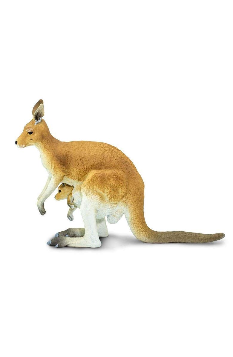 Safari Ltd. Kangaroo with Joey Kids Toy Figure, Alternate, color, NO COLOR