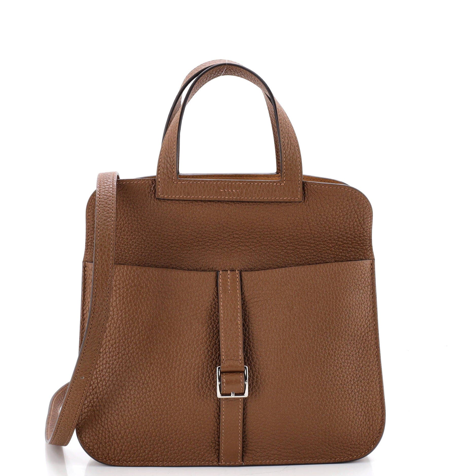 Pre-Owned Hermes Halzan Bag Verso Clemence 25, Main, color, Alezan