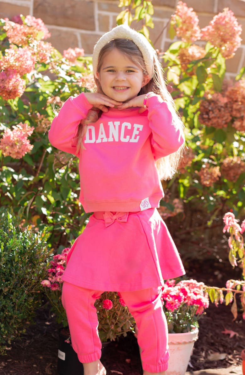 Bits & Bows Dance Skirted Sweatsuit, Alternate, color, Hot Pink