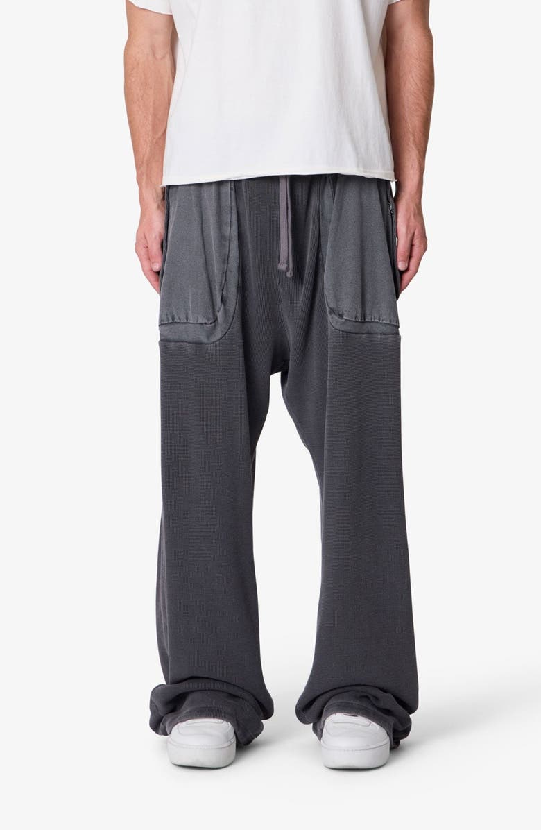 mnml Thermal Cotton Cargo Sweatpants, Main, color, Grey