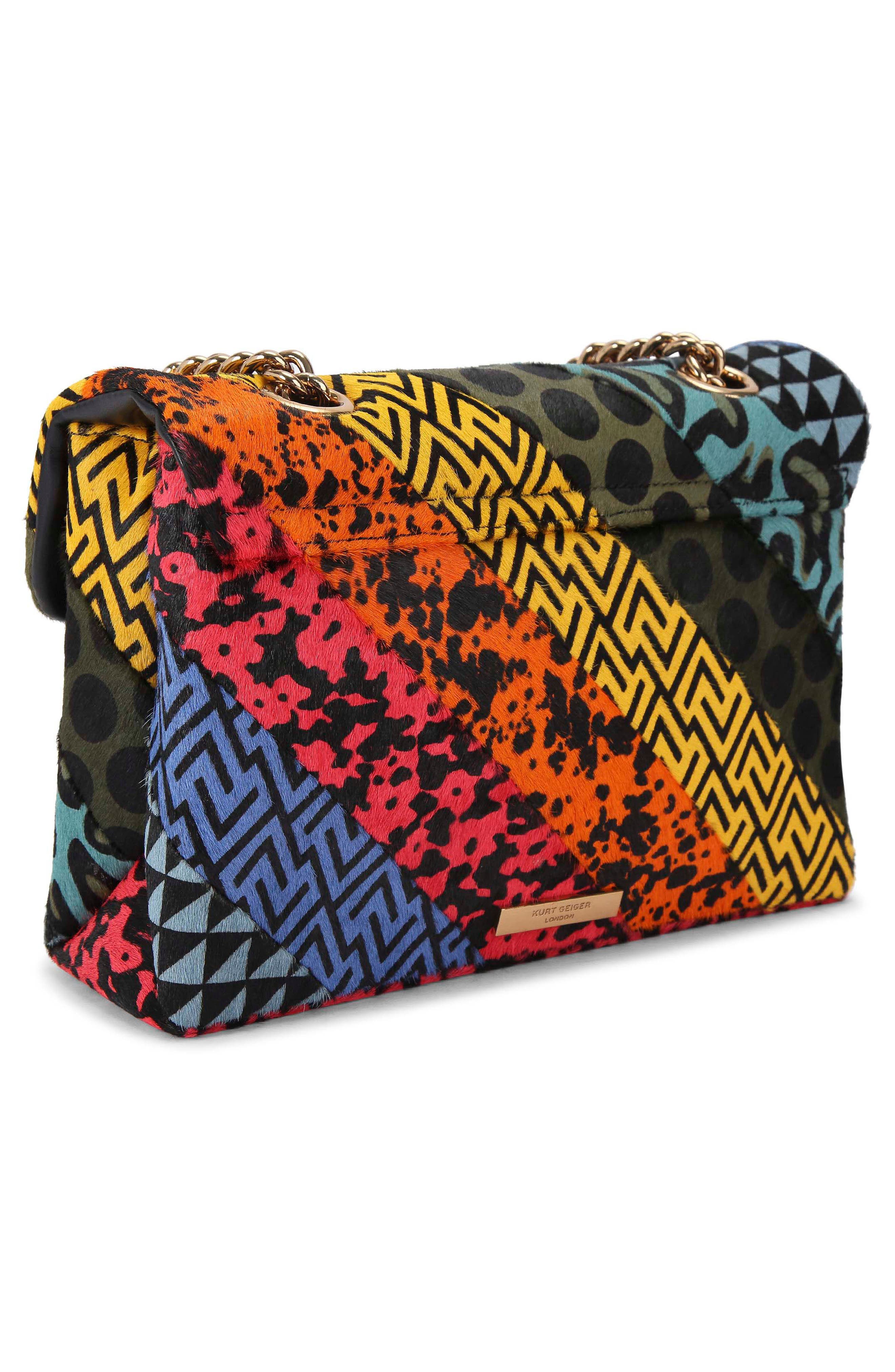 Kurt Geiger London Large Kensington Genuine Calf Hair Convertible Shoulder Bag, Alternate, color, Blue Multi