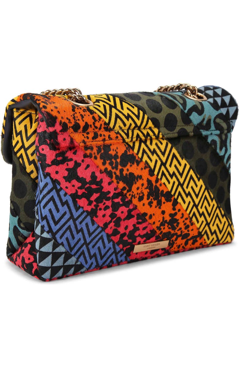 Kurt Geiger London Large Kensington Genuine Calf Hair Convertible Shoulder Bag, Alternate, color, Blue Multi