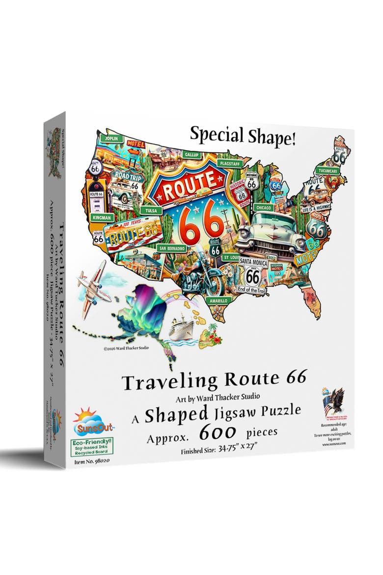 Travelling route 66 600  Special Shape, Main, color, Multicolor