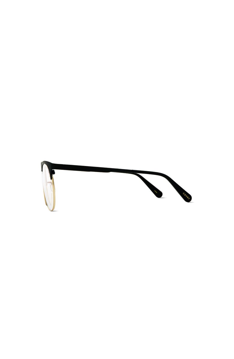 COVRY Hao Blue Light Blocking Glasses, Alternate, color, Matte Black With Gold Metal