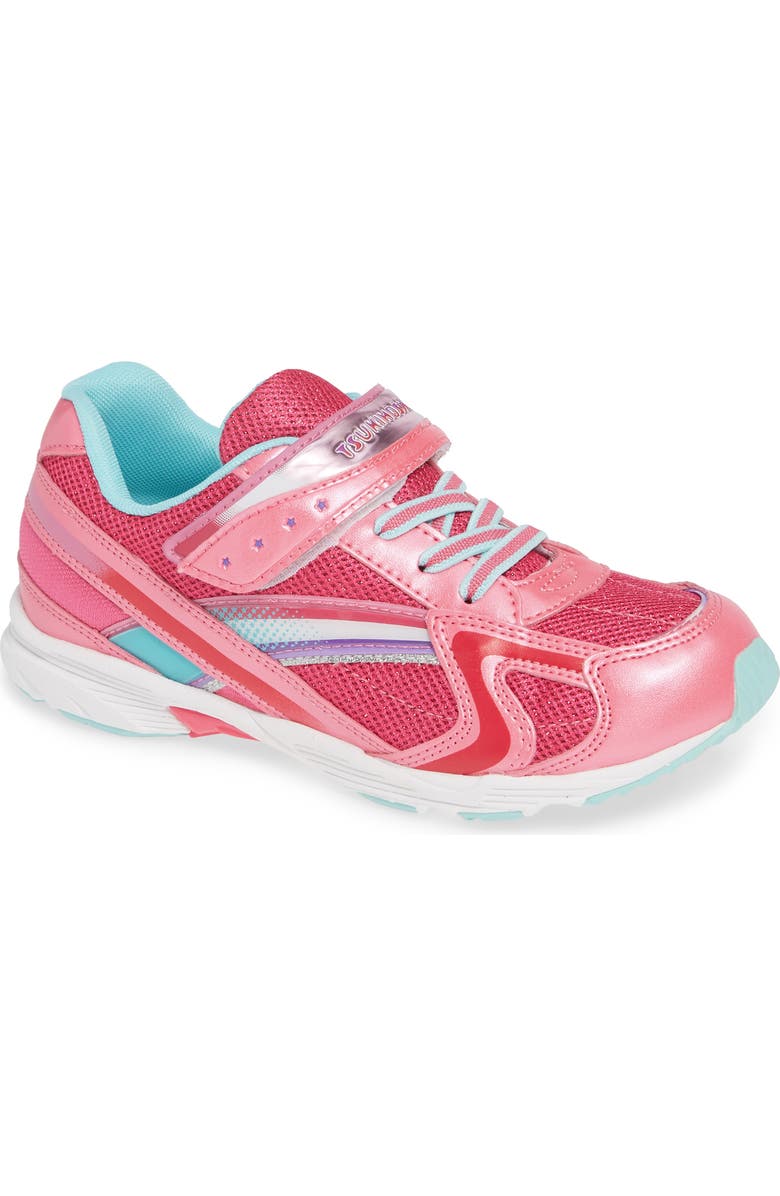 Tsukihoshi Glitz Washable Sneaker, Main, color, Hot Pink/ Mint