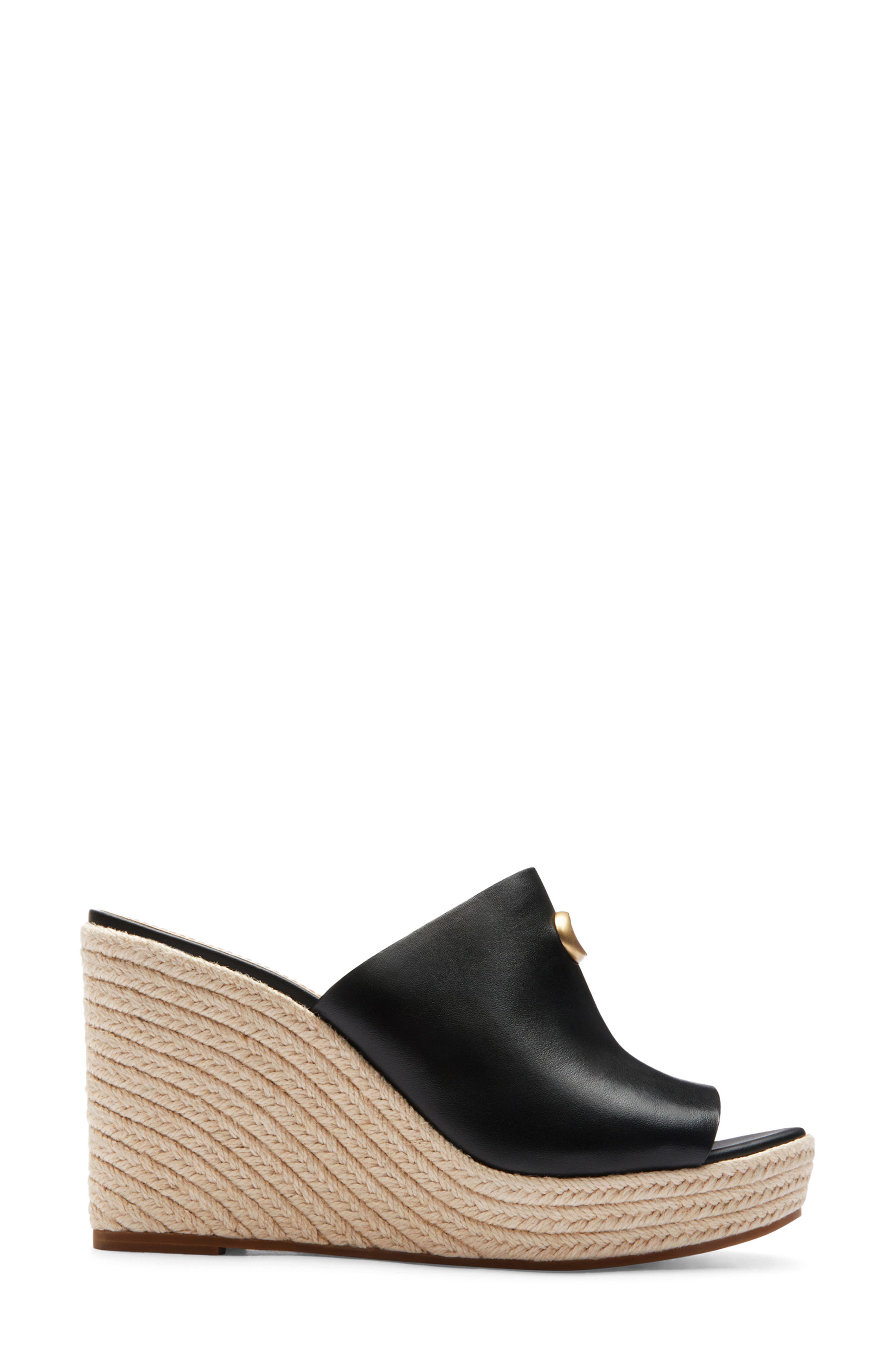 COACH Gloria Espadrille Platform Wedge Slide Sandal, Alternate, color, 