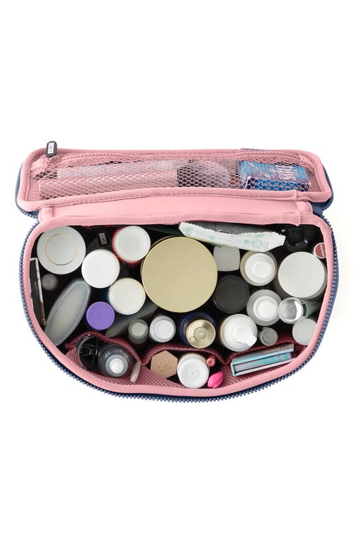 Kusshi Large Neoprene Train Case In Pearl Blue/sand Pink