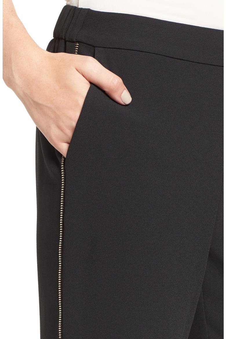 Zip Detail Jogger Pants, Alternate, color, BLACK