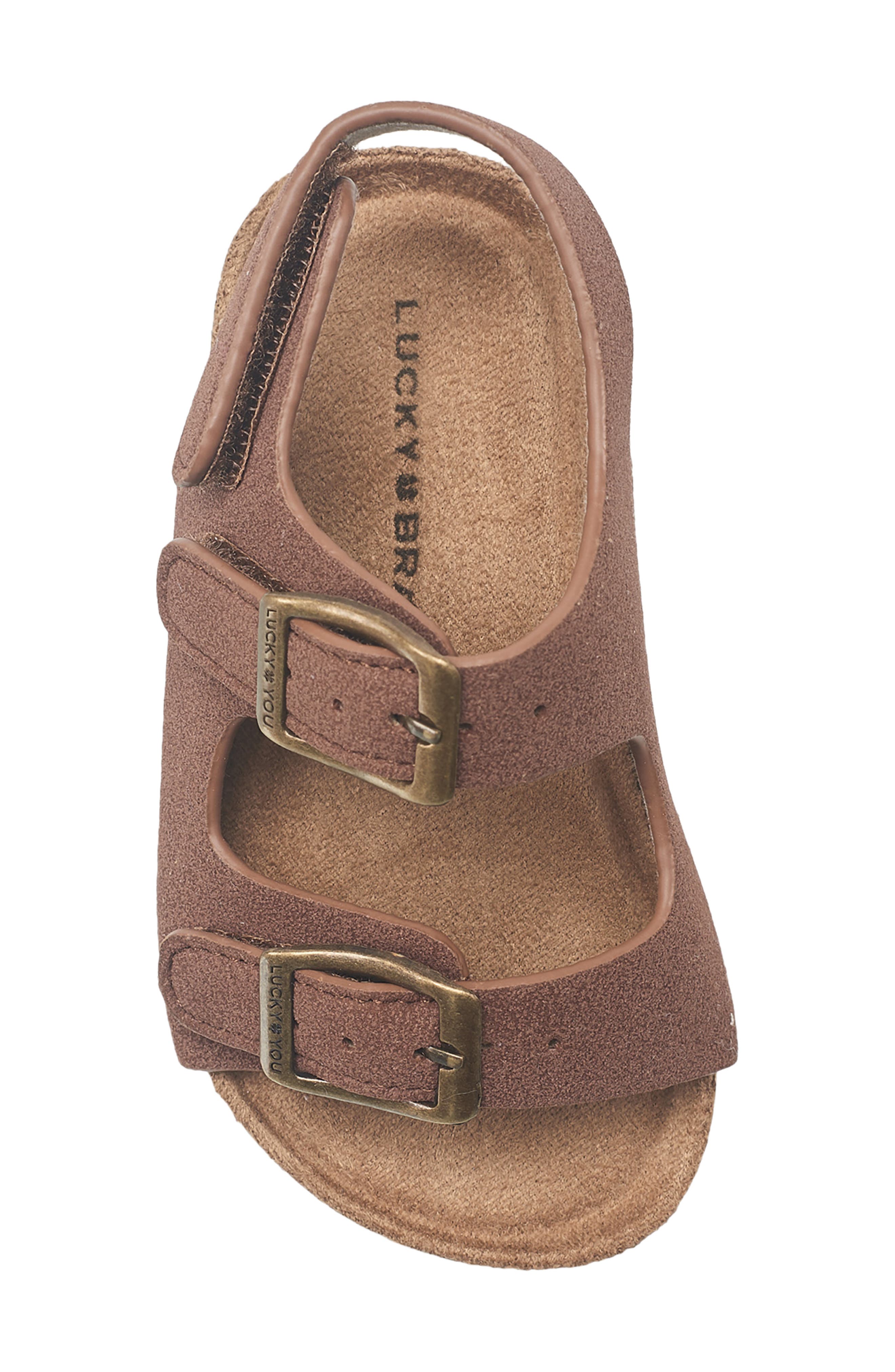Lucky Brand Kids' Double Strap Sandal, Alternate, color, Brown