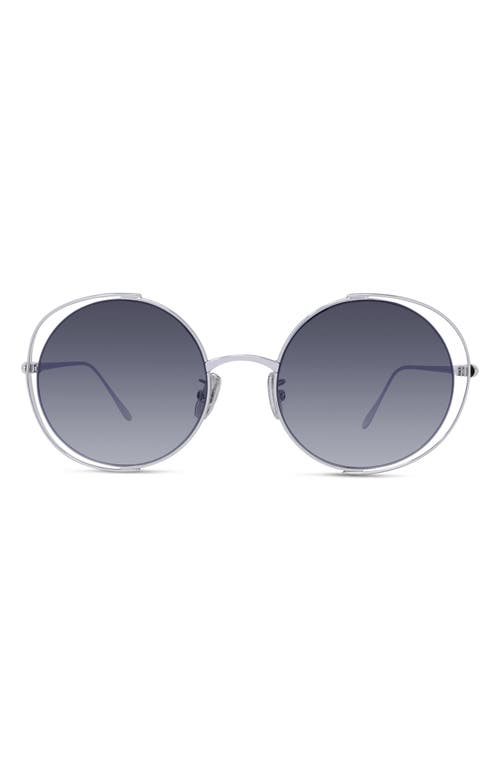 Loewe Signature 54mm Gradient Round Sunglasses In Blue