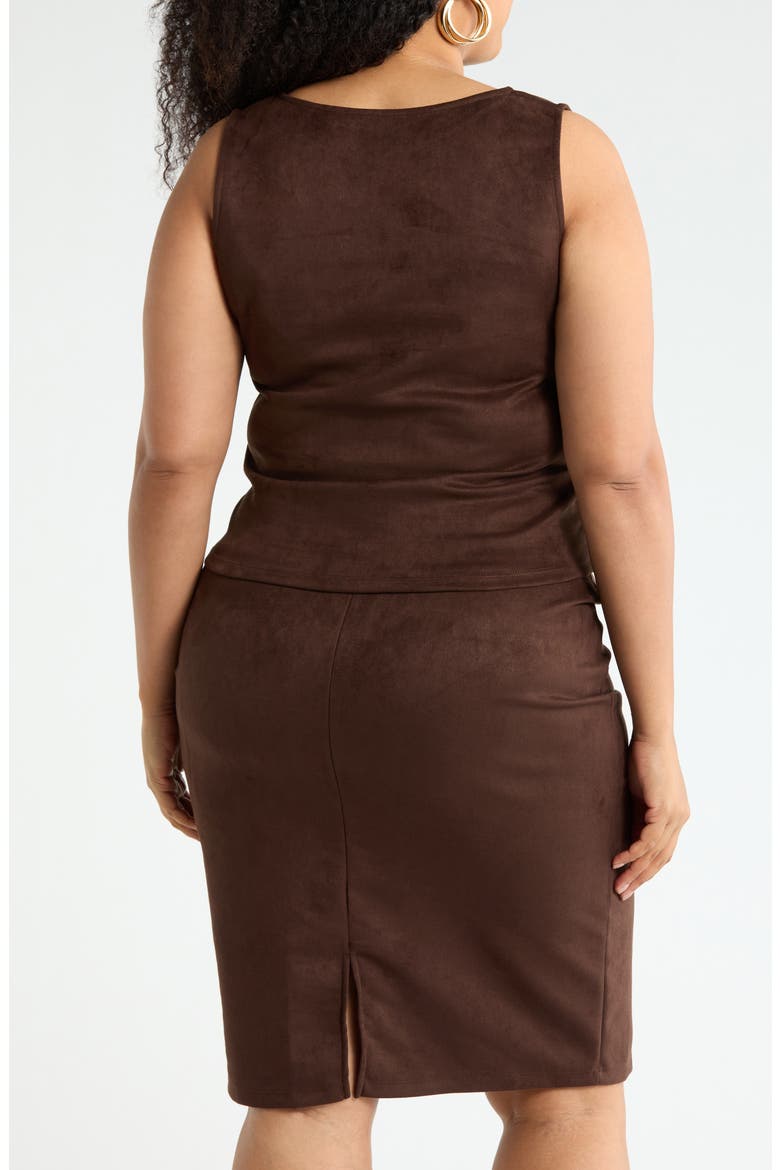 Faux Suede Shell, Alternate, color, CHOCOLATE