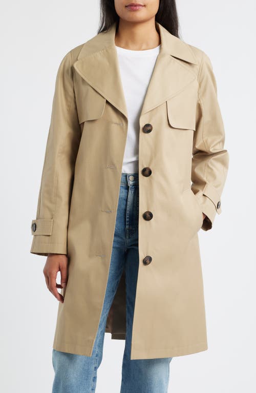 Via Spiga Water Resistant Cotton Blend Trench Coat In Neutral
