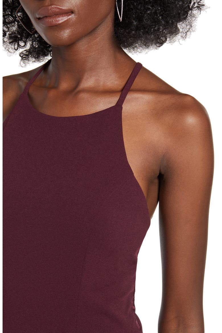 Lace Back Jumpsuit, Alternate, color, AUBERGINE