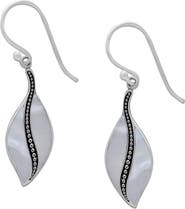 SAMUEL B. Sterling Silver Leaf Drop Earrings