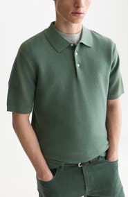 Scotch & Soda Regular Fit Structured Knit Cotton Polo